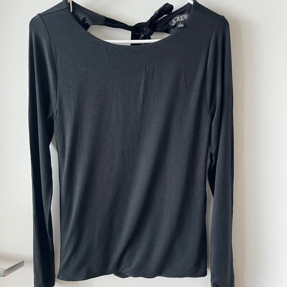 FormKnit Long-sleeve Open-back Top with Bow Size S NWT - Picture 4 of 5